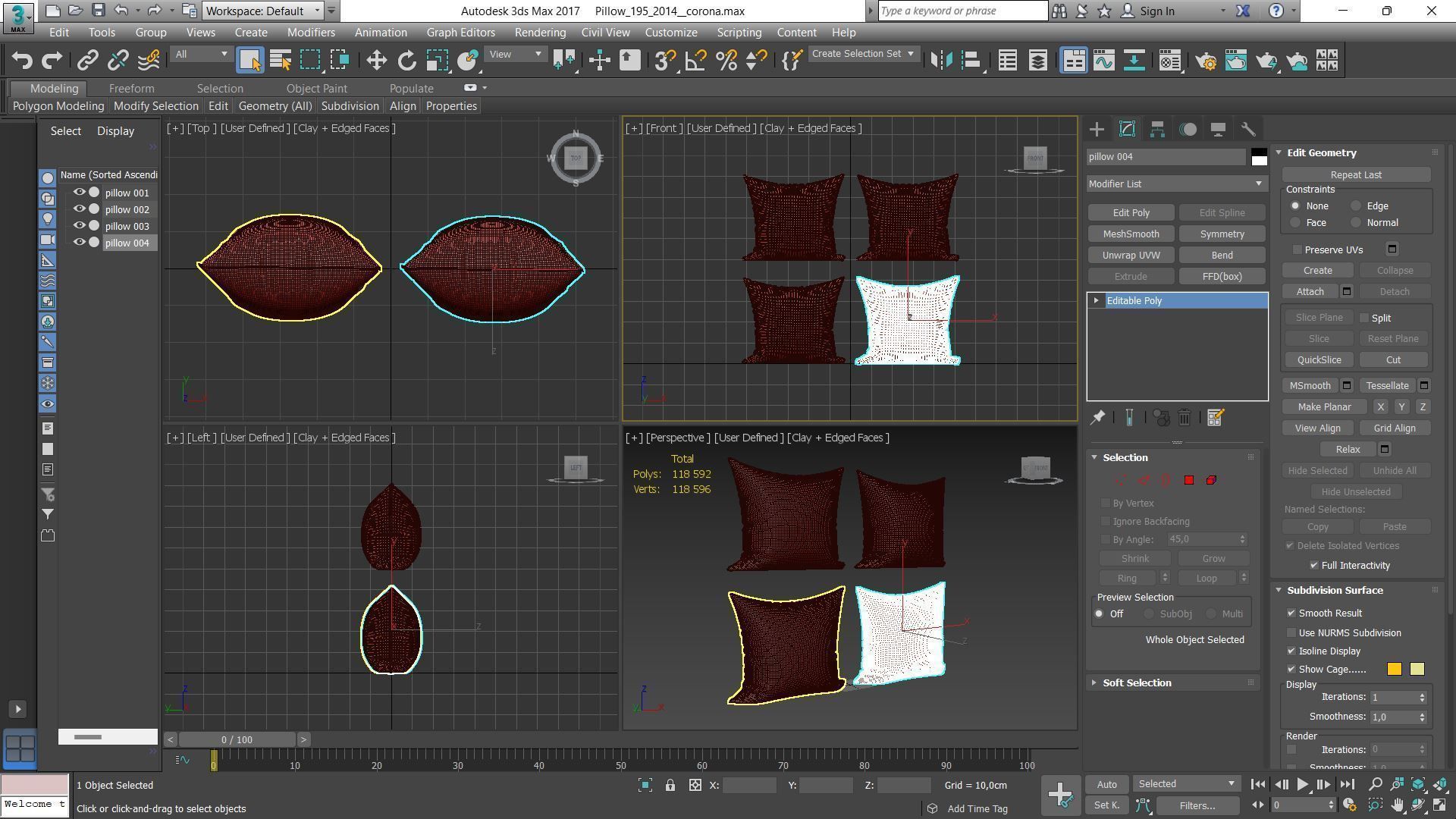 Decorative pillows Houzz set 195 3D model_15