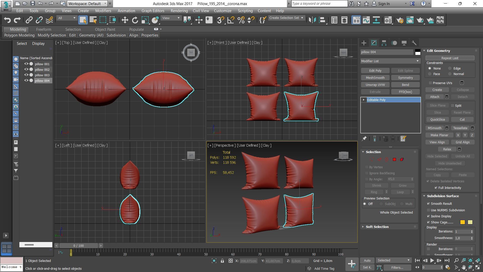 Decorative pillows Houzz set 195 3D model_14