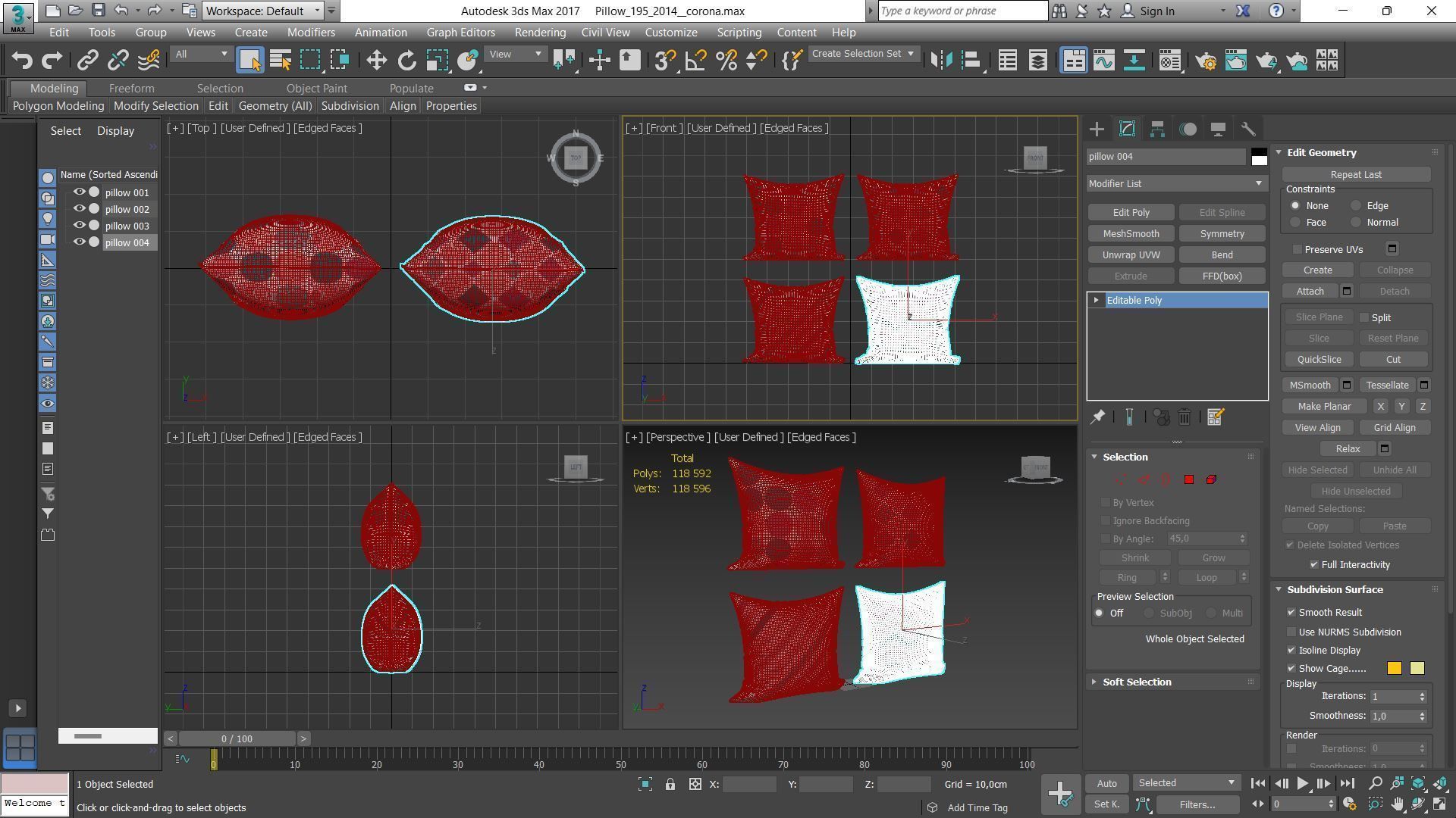 Decorative pillows Houzz set 195 3D model_13