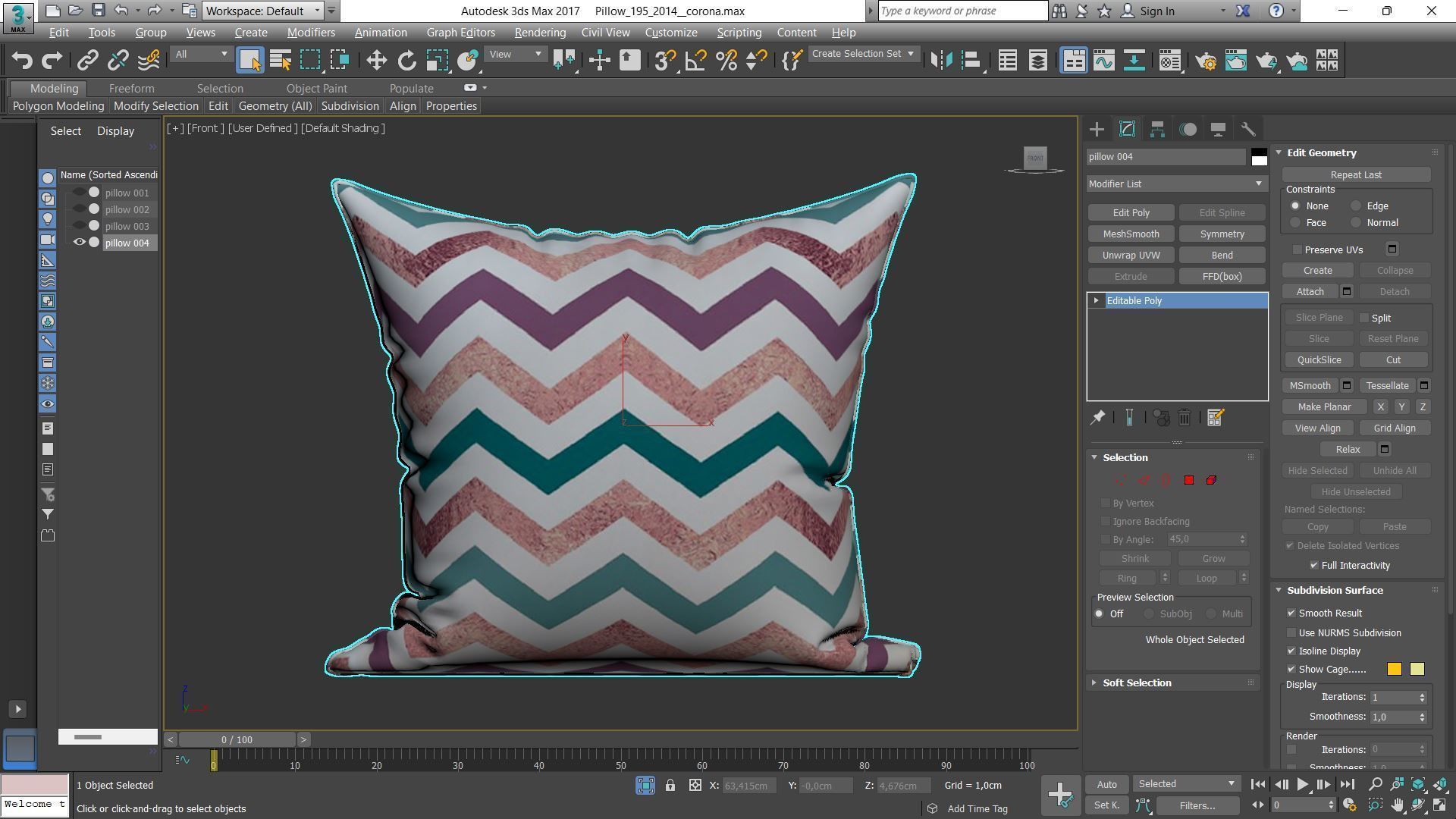 Decorative pillows Houzz set 195 3D model_8