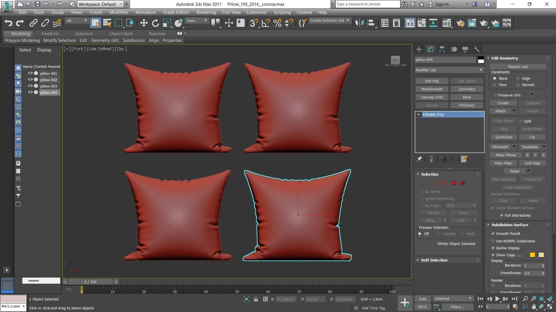 Decorative pillows Houzz set 195 3D model_18