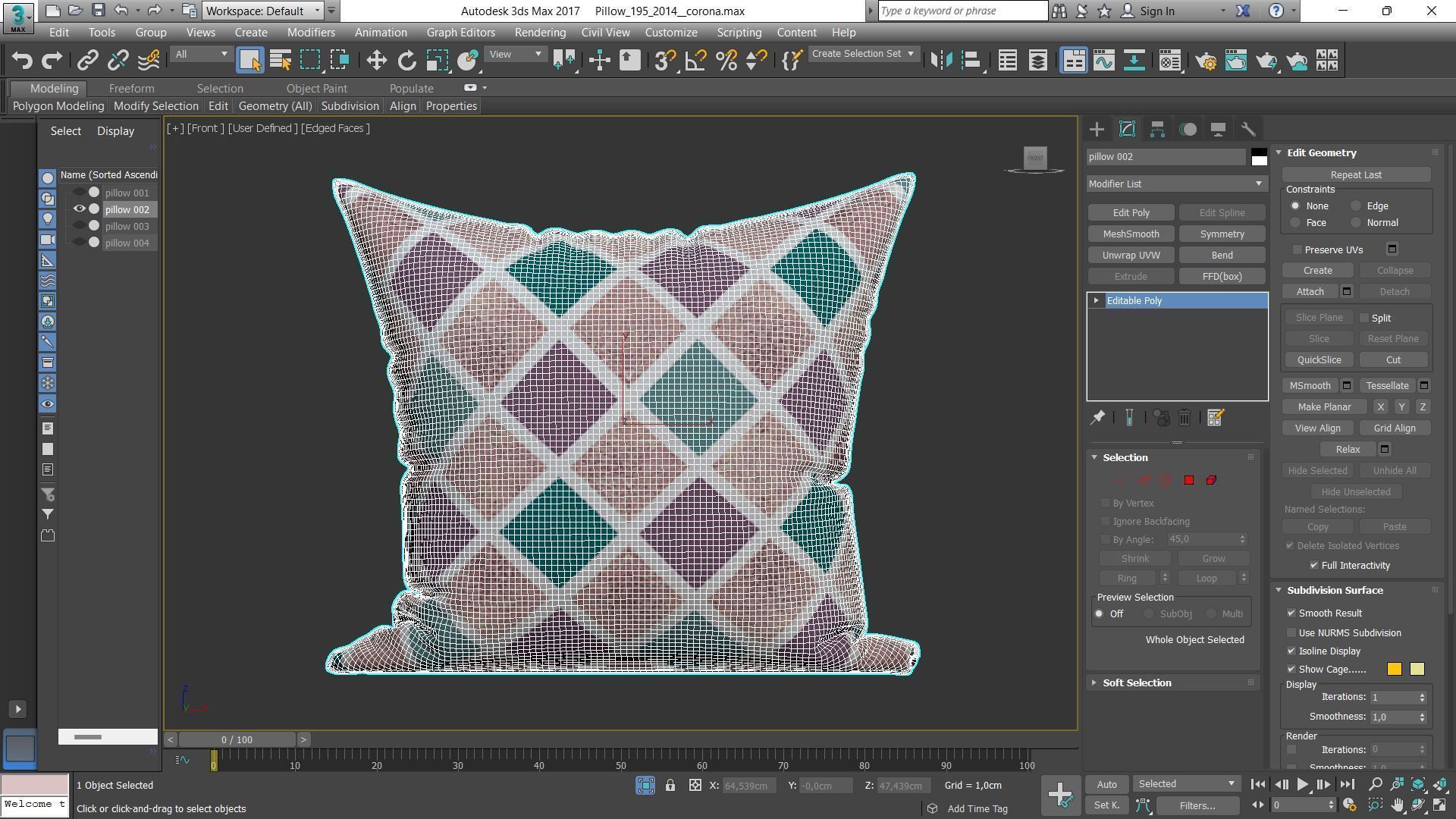 Decorative pillows Houzz set 195 3D model_5