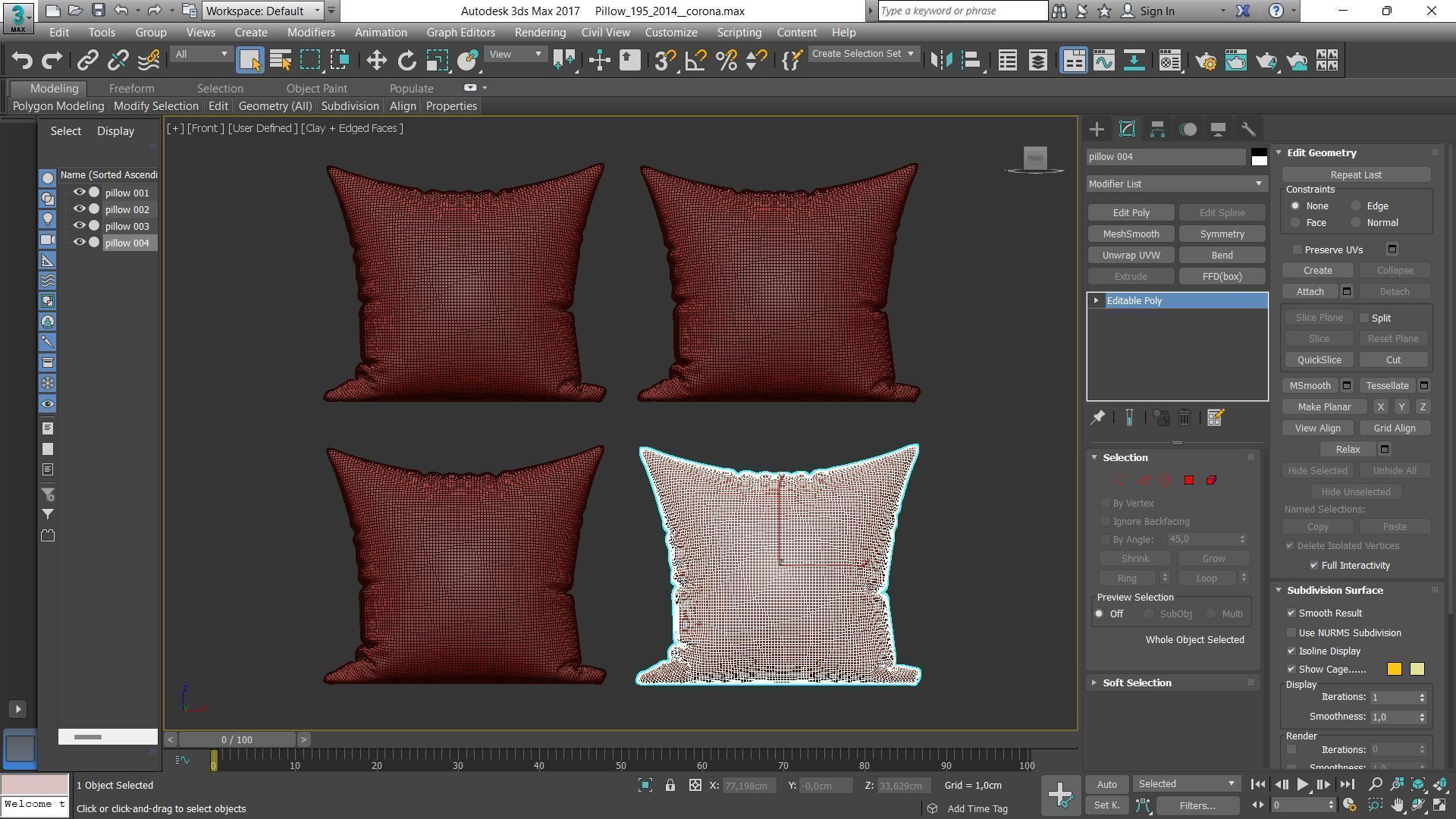 Decorative pillows Houzz set 195 3D model_1