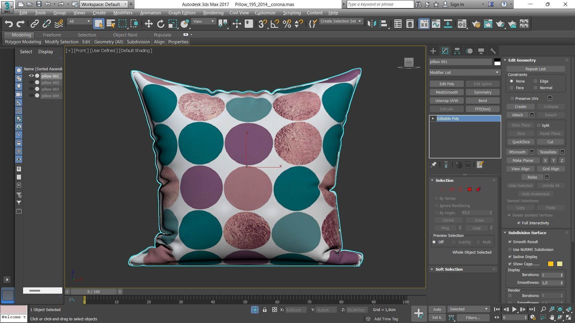 Decorative pillows Houzz set 195 3D model_2