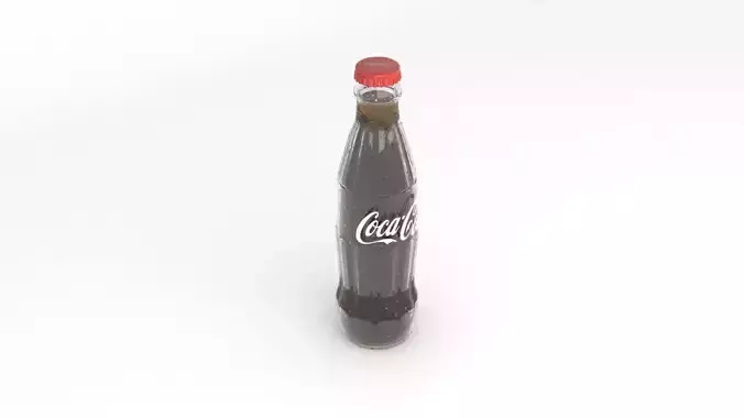 Wet Coca Cola Glass Bottle 3D model