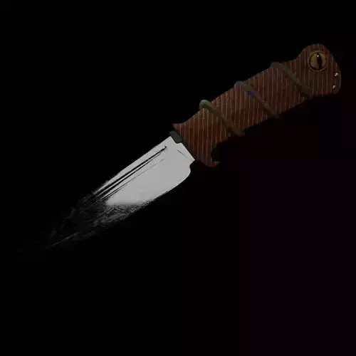 Knife from Jungle low-poly game to ready PBR Low-poly 3D model Low-poly 3D model