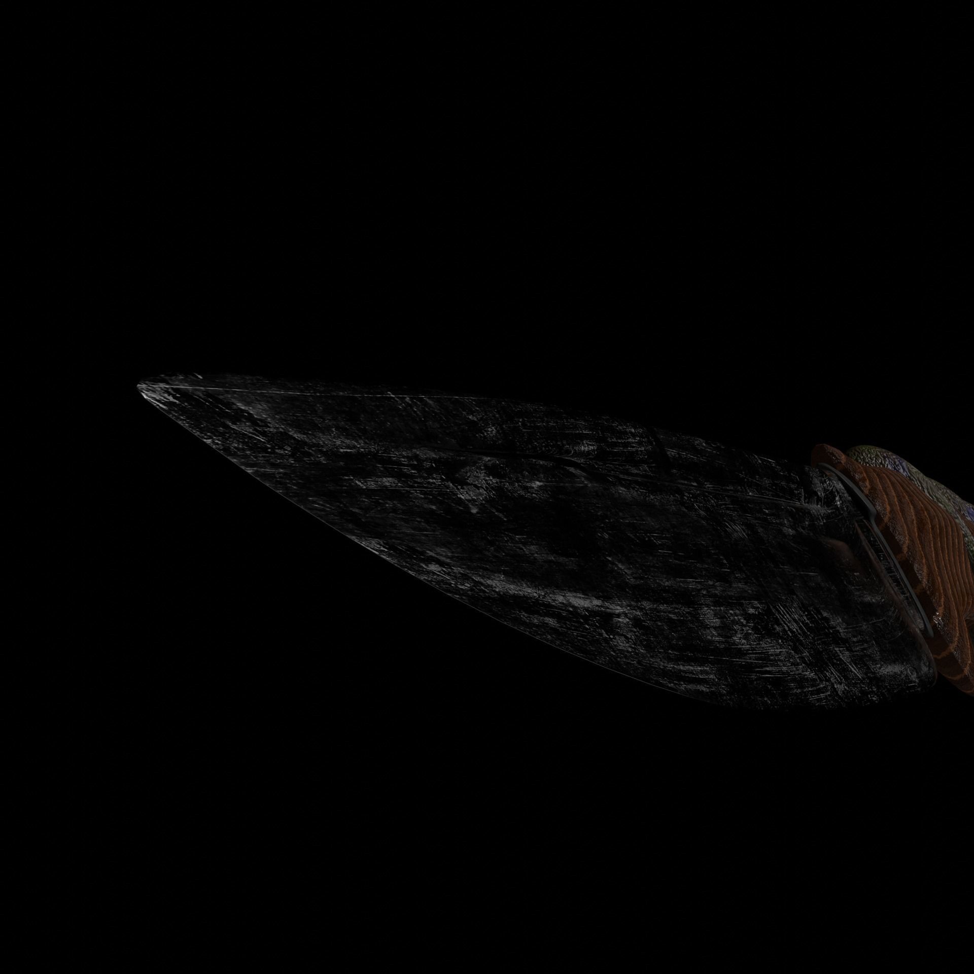 Knife from Jungle low-poly game to ready PBR Low-poly 3D model Low-poly 3D model_2