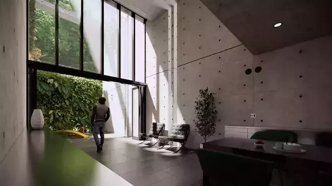 Utsubo Park House - Tadao Ando 3D model