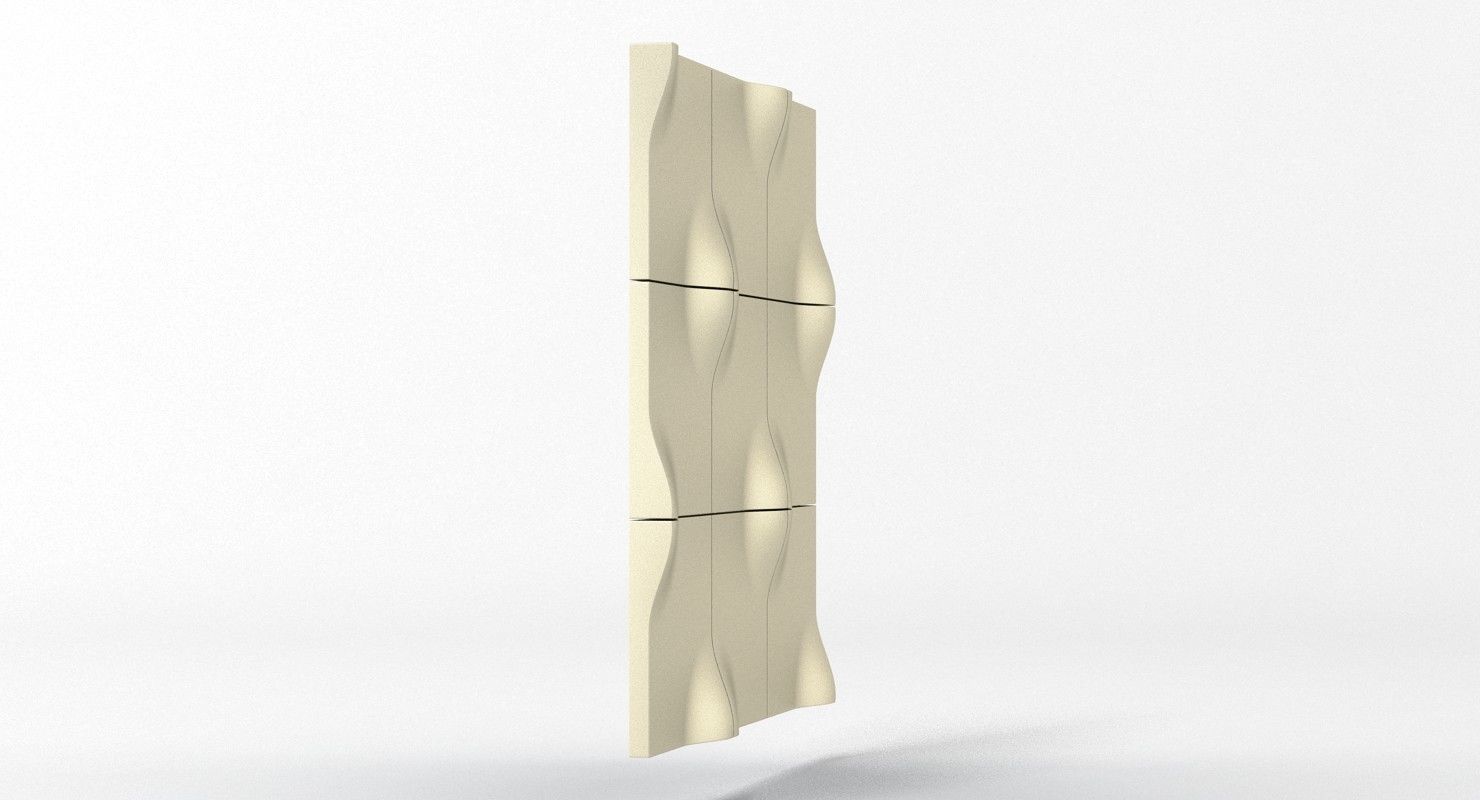 Decorative Modular Wall Panel 2 3D model_1