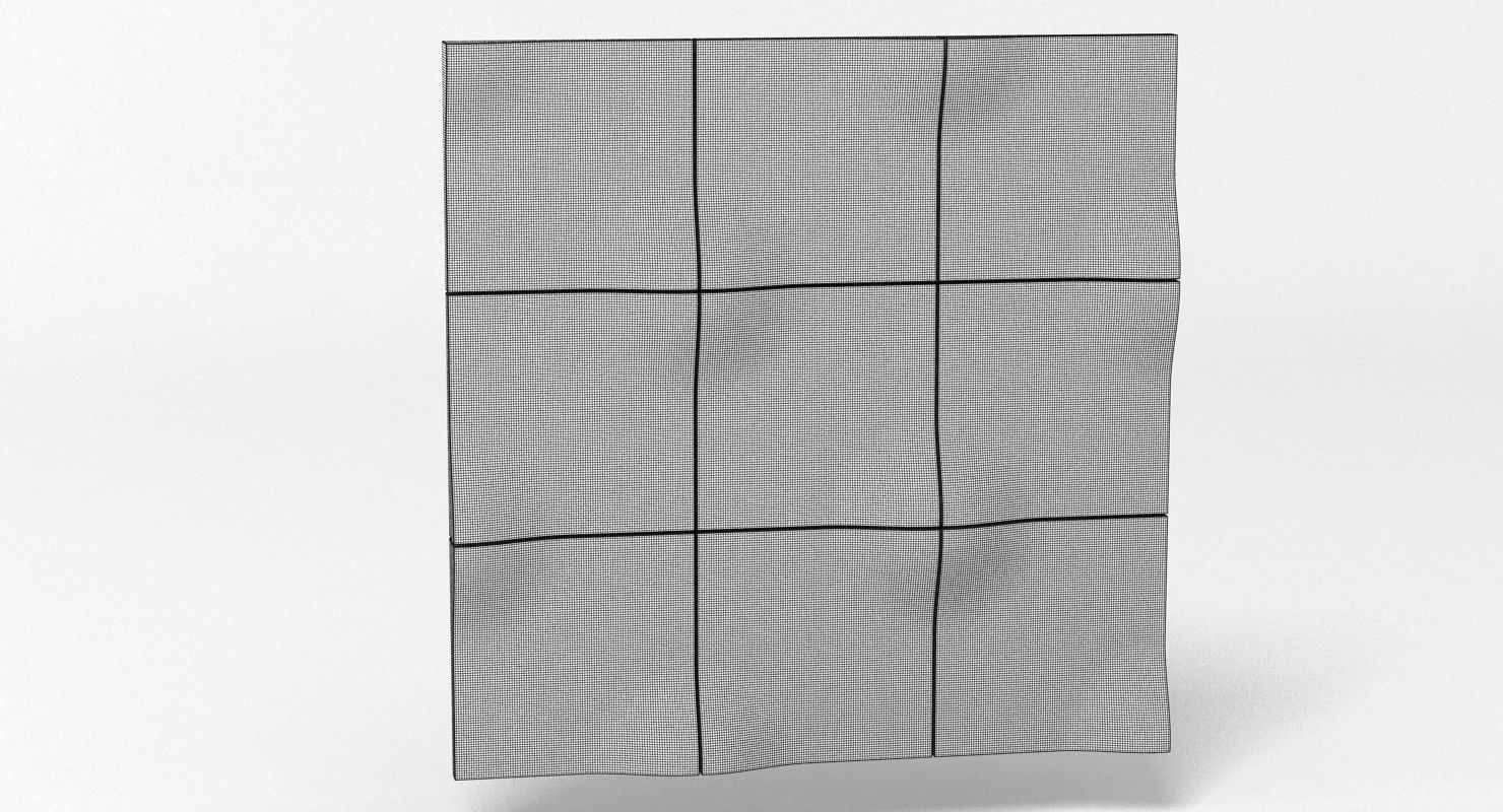 Decorative Modular Wall Panel 2 3D model_4