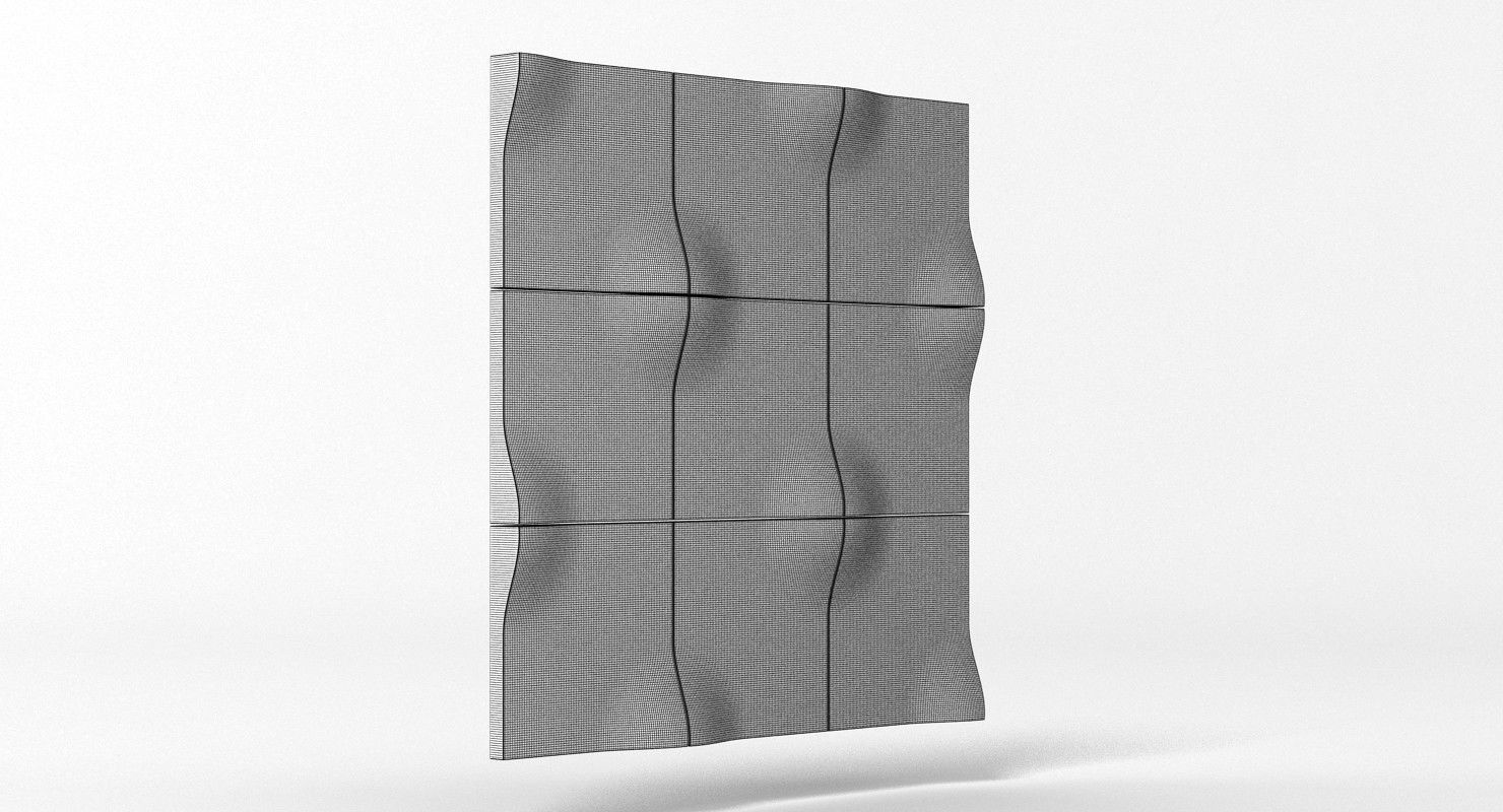 Decorative Modular Wall Panel 2 3D model_7