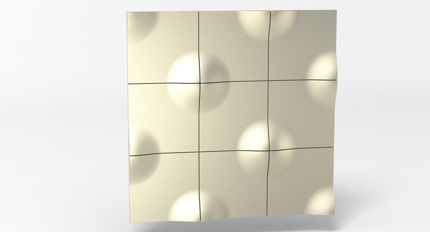 Decorative Modular Wall Panel 2 3D model_3
