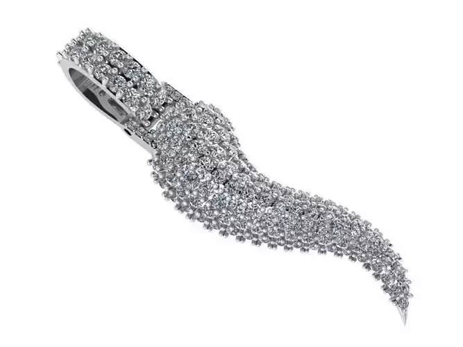 Hurricane French Pave Pendant 1017