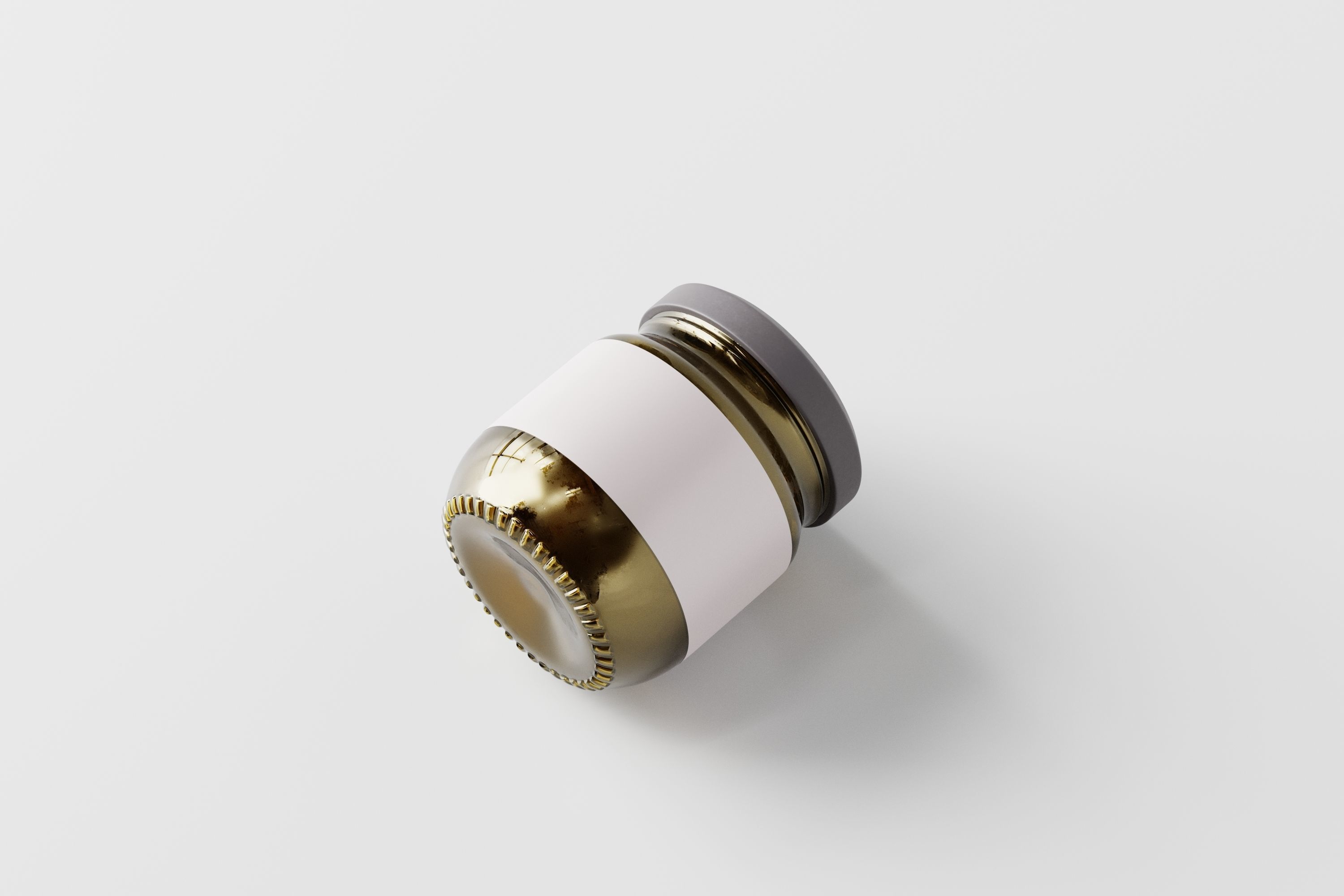 glass jar mockup Low-poly 3D model_4