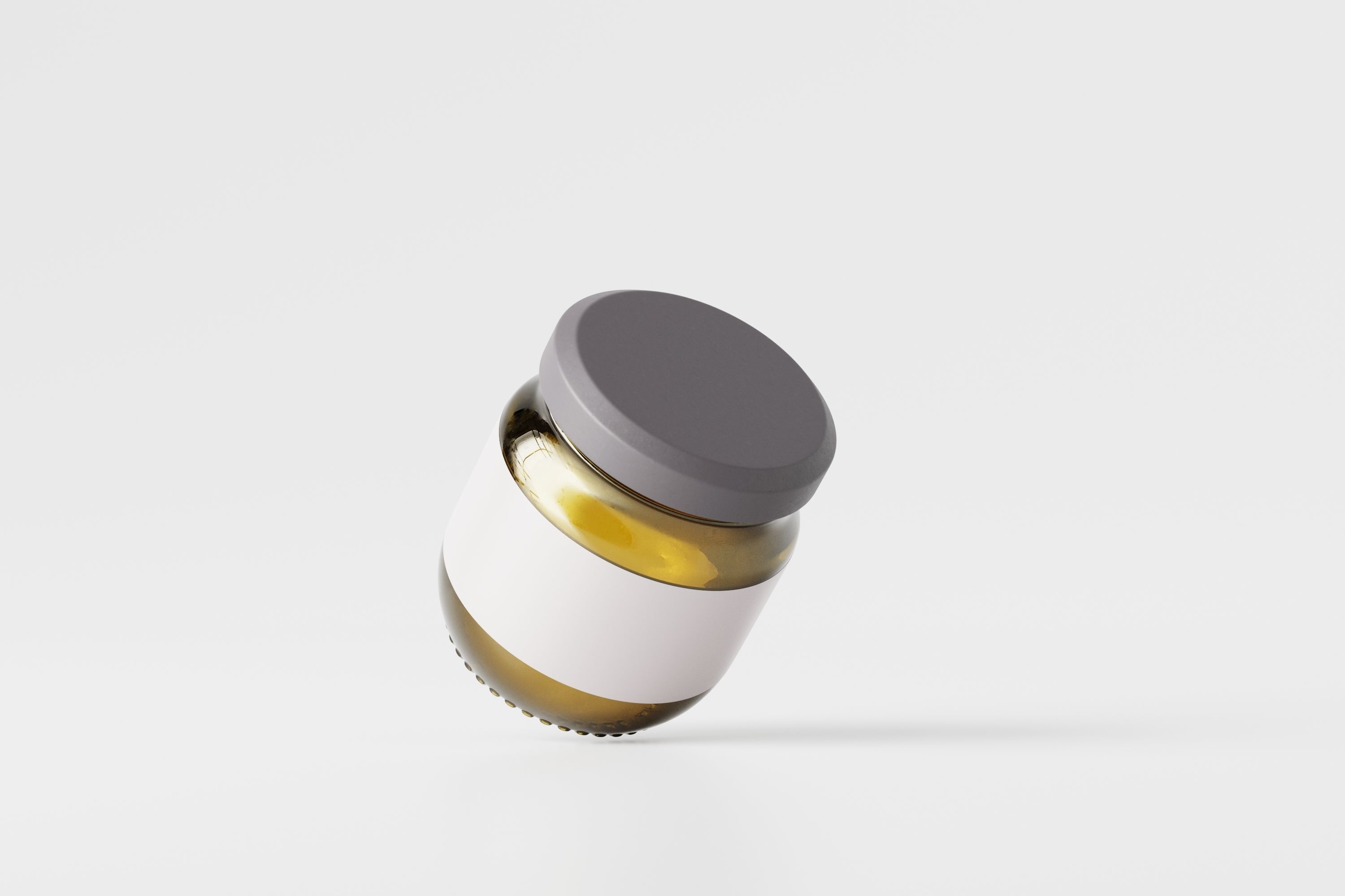 glass jar mockup Low-poly 3D model_2