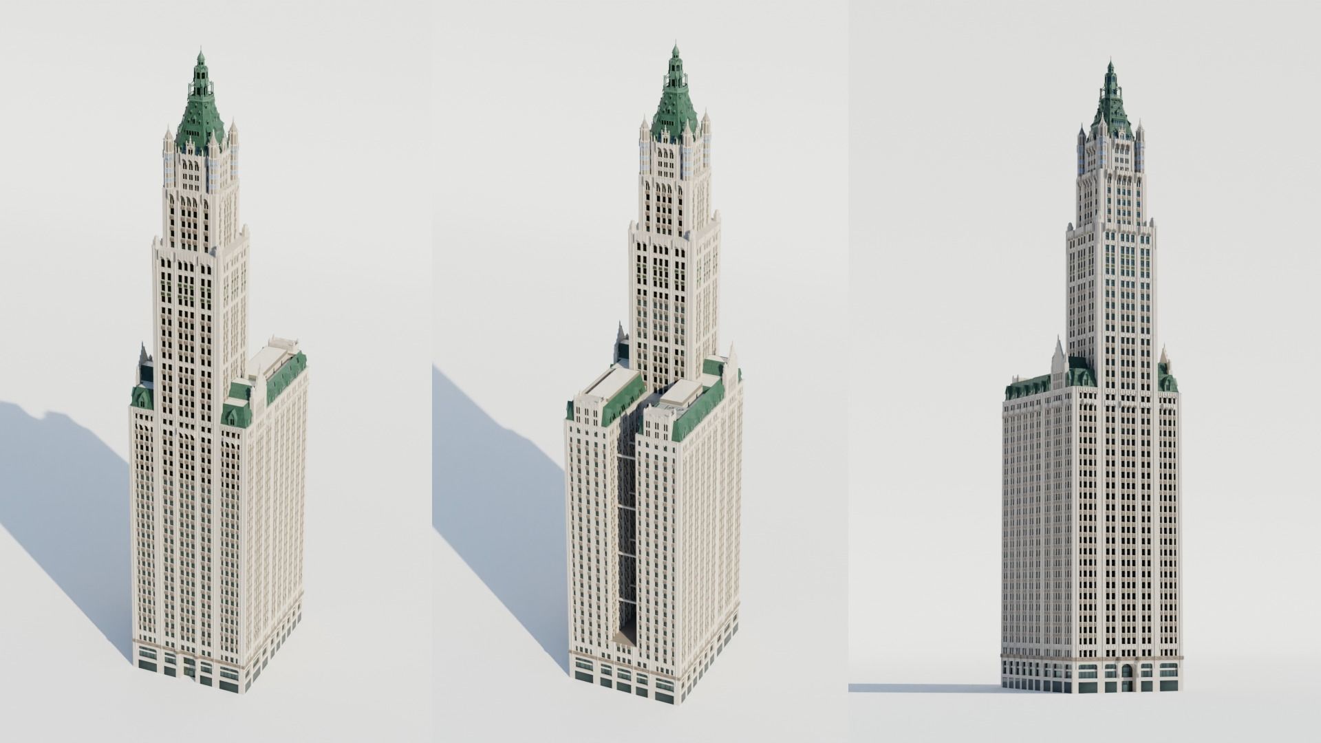 NYC Tall Skyscrapers v4 Low-poly 3D model_9