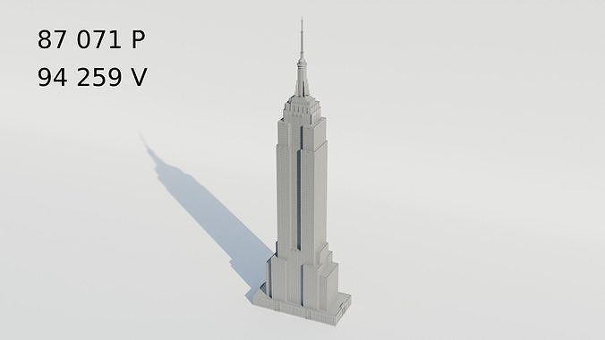 NYC Tall Skyscrapers v4 Low-poly 3D model 6
