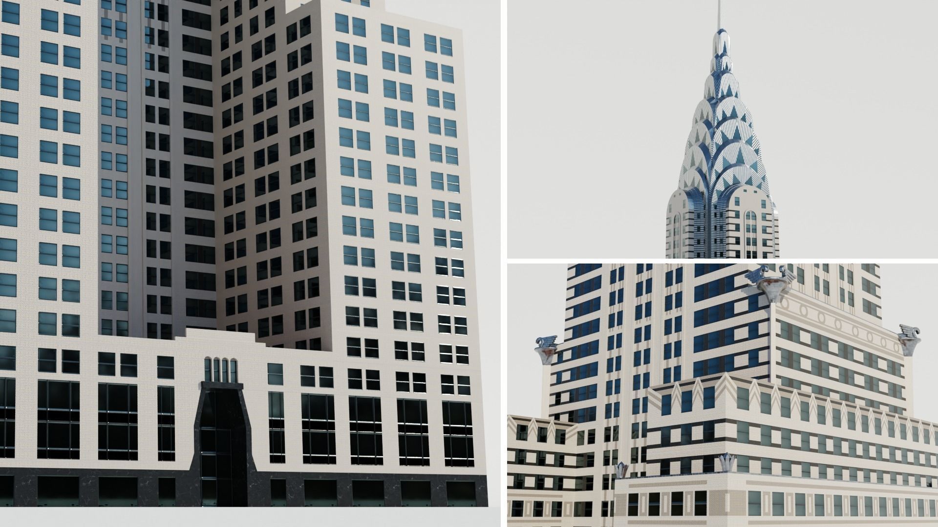 NYC Tall Skyscrapers v4 Low-poly 3D model_7