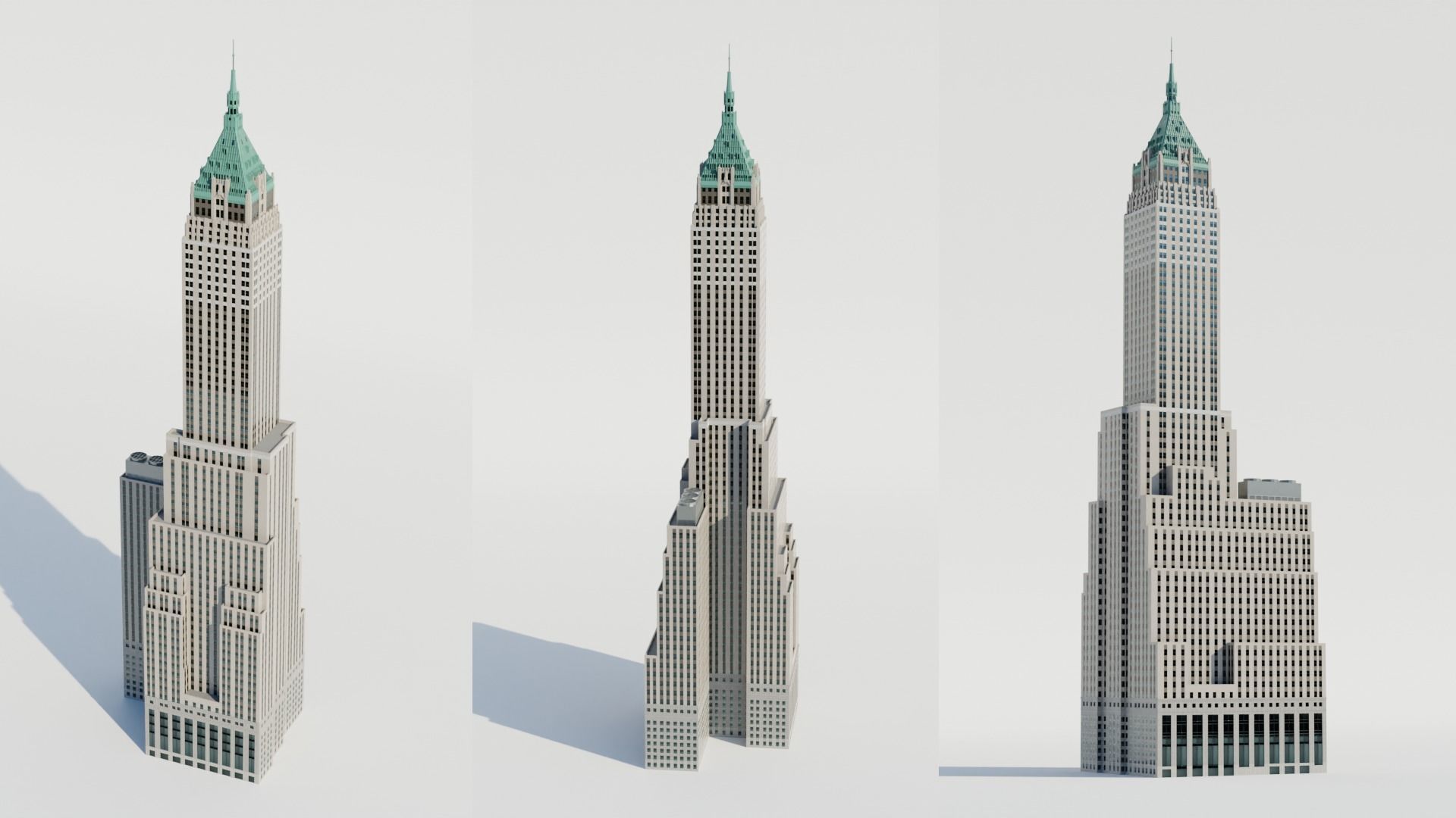 NYC Tall Skyscrapers v4 Low-poly 3D model_12