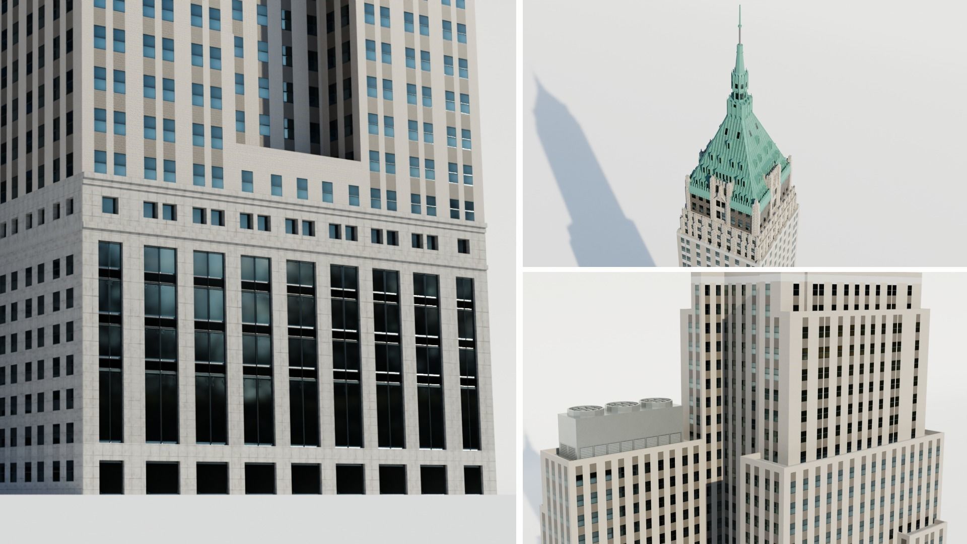 NYC Tall Skyscrapers v4 Low-poly 3D model_13