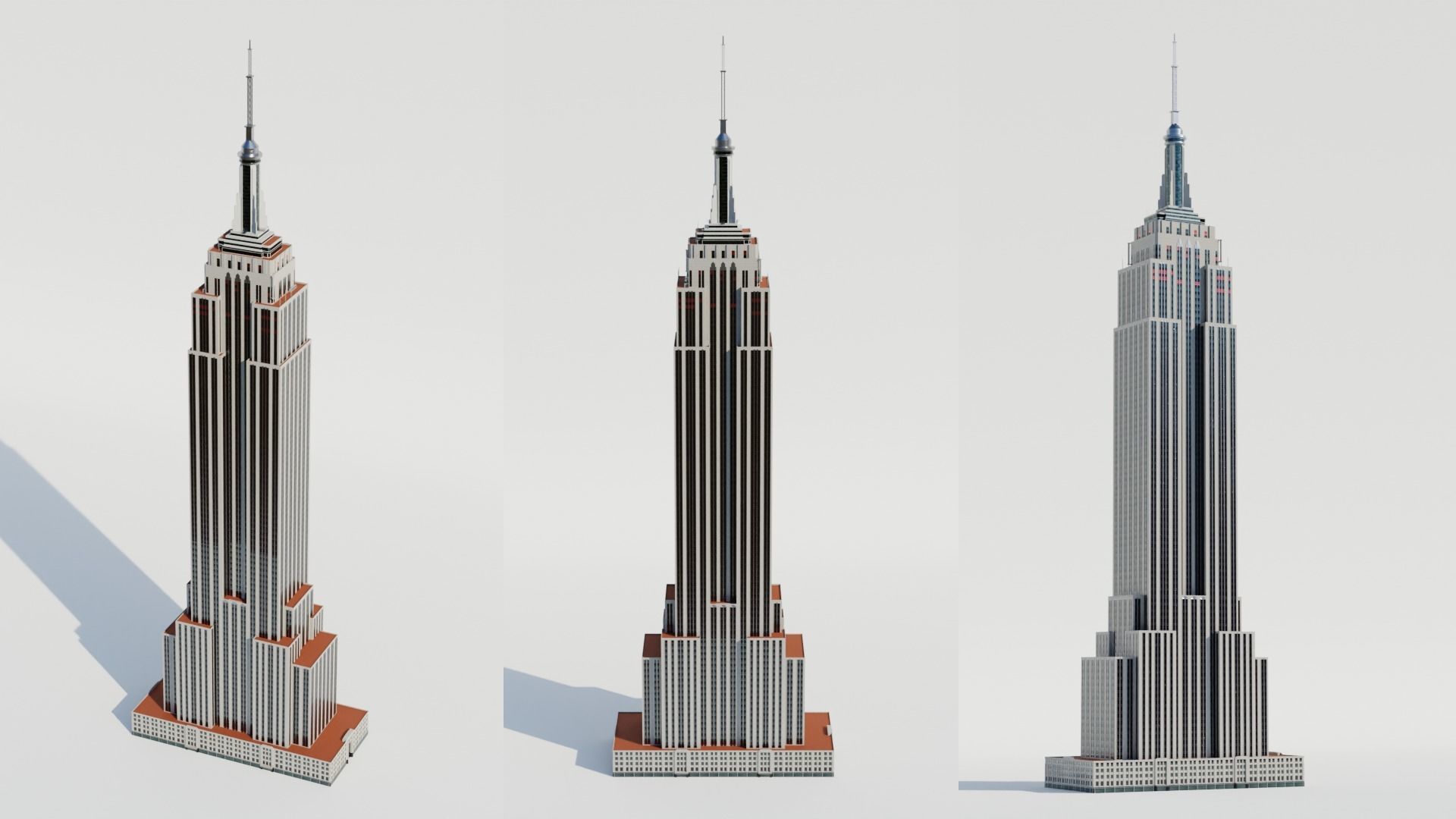 NYC Tall Skyscrapers v4 Low-poly 3D model_3