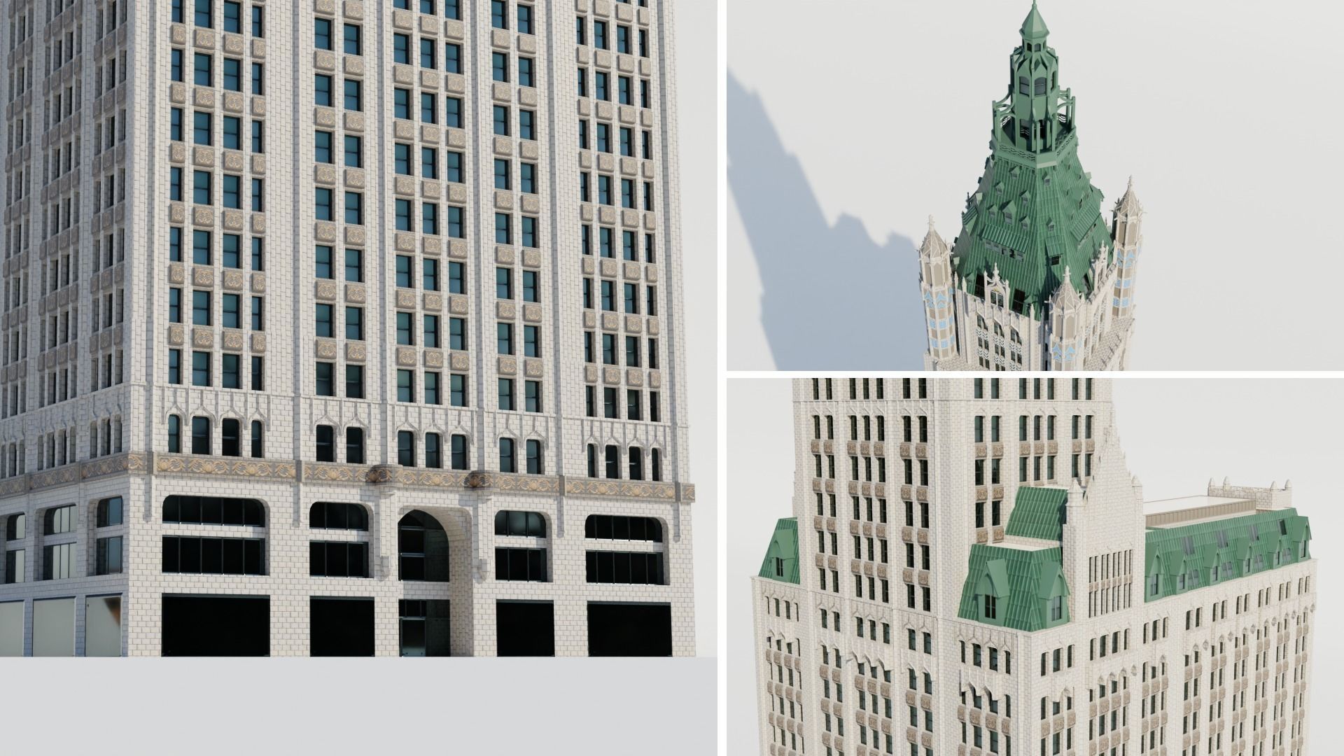 NYC Tall Skyscrapers v4 Low-poly 3D model_10