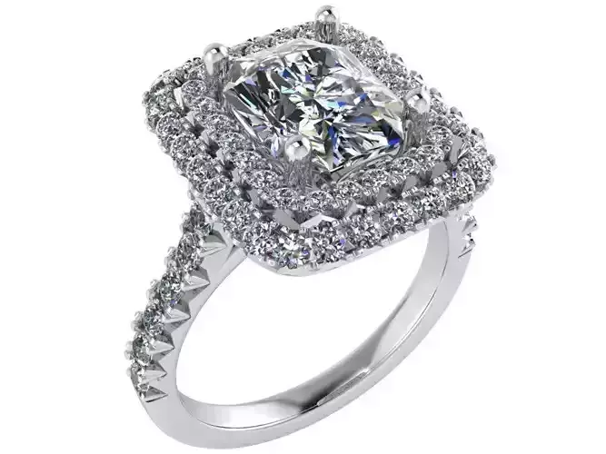 Radiant Double Halo Ring 1018