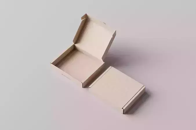 Flat cardboard box