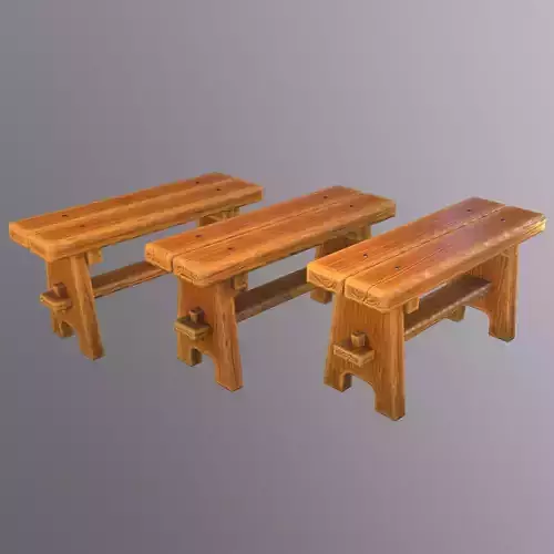 Stylized medieval bench