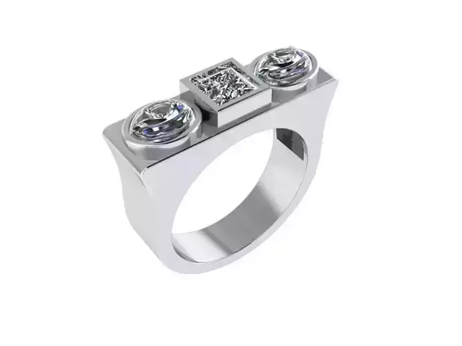 3-Stone Diamond Ring 1024