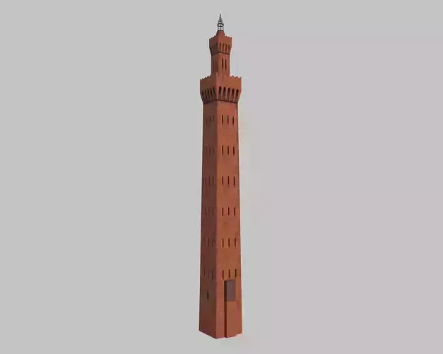 Grimsby Dock Tower low poly 3d model Free low-poly 3D model