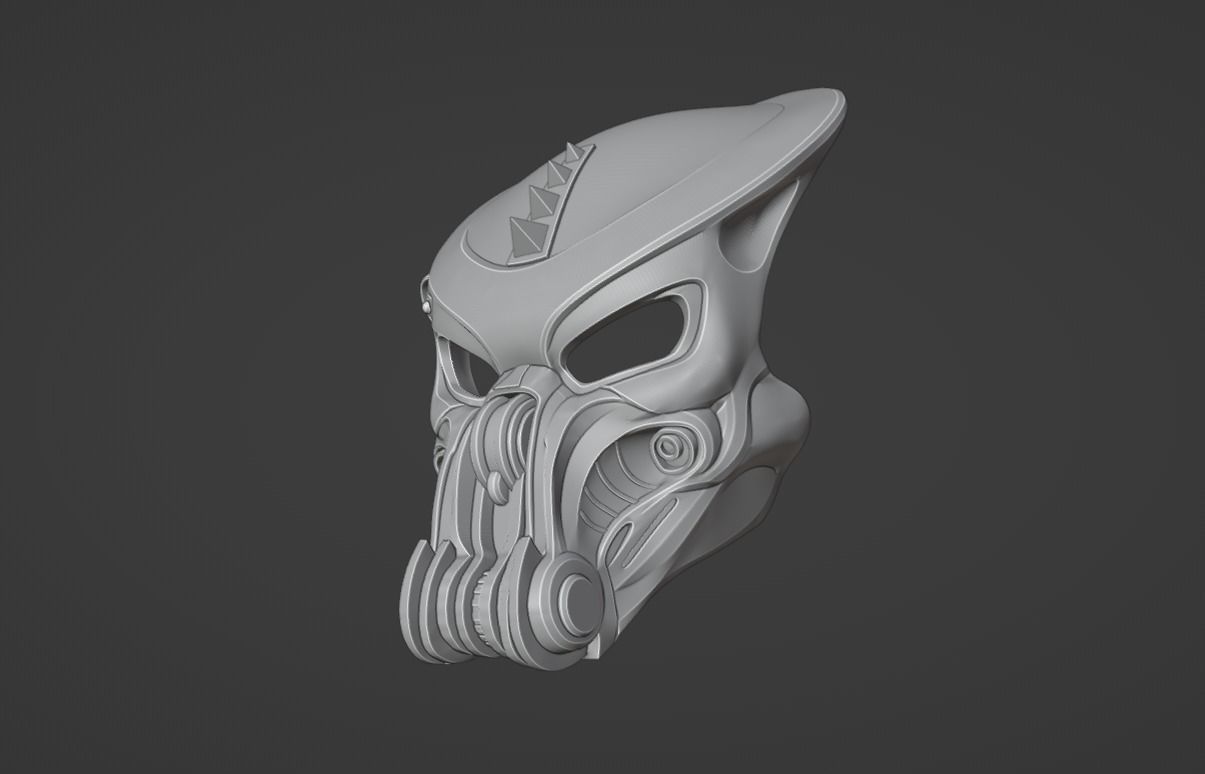 Predator Scar Face mask  3D print model_6
