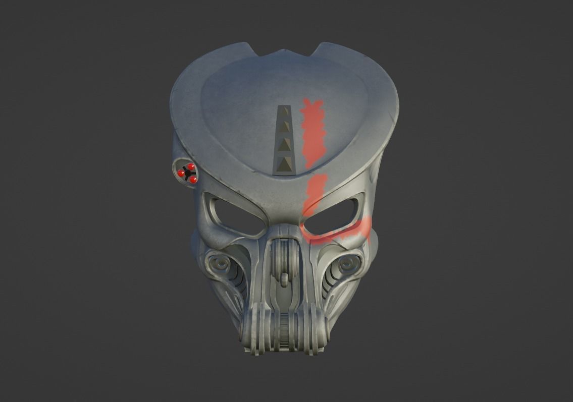 Predator Scar Face mask  3D print model_1