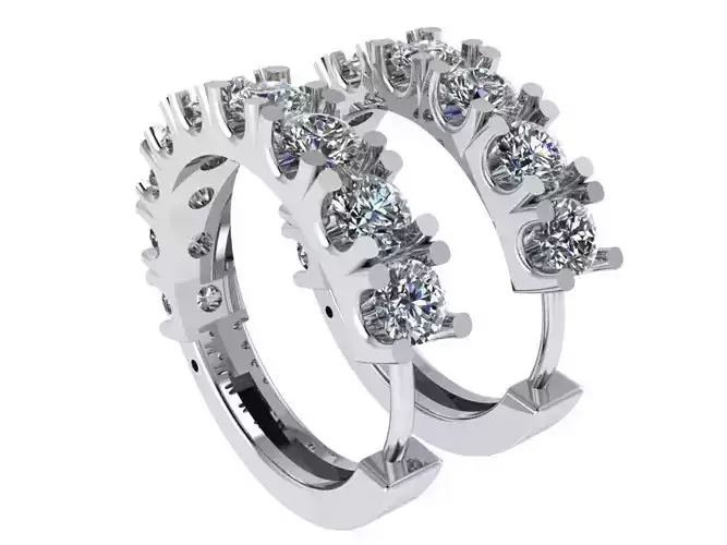 Hoop Diamond Earring 1026