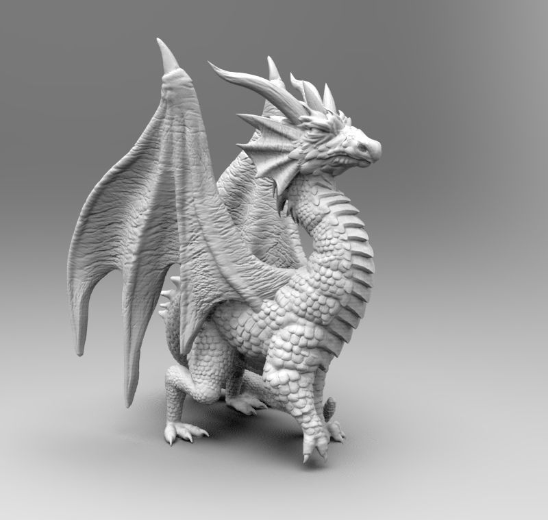 Dragon02 three dragons 3D print model_1