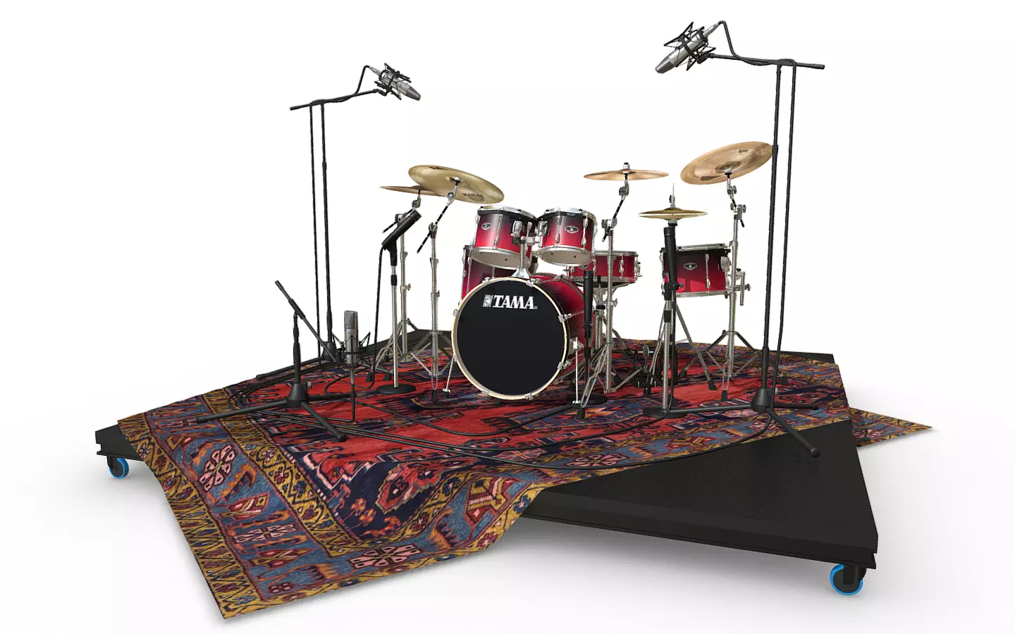 Drum Kit TAMA 3D model_0