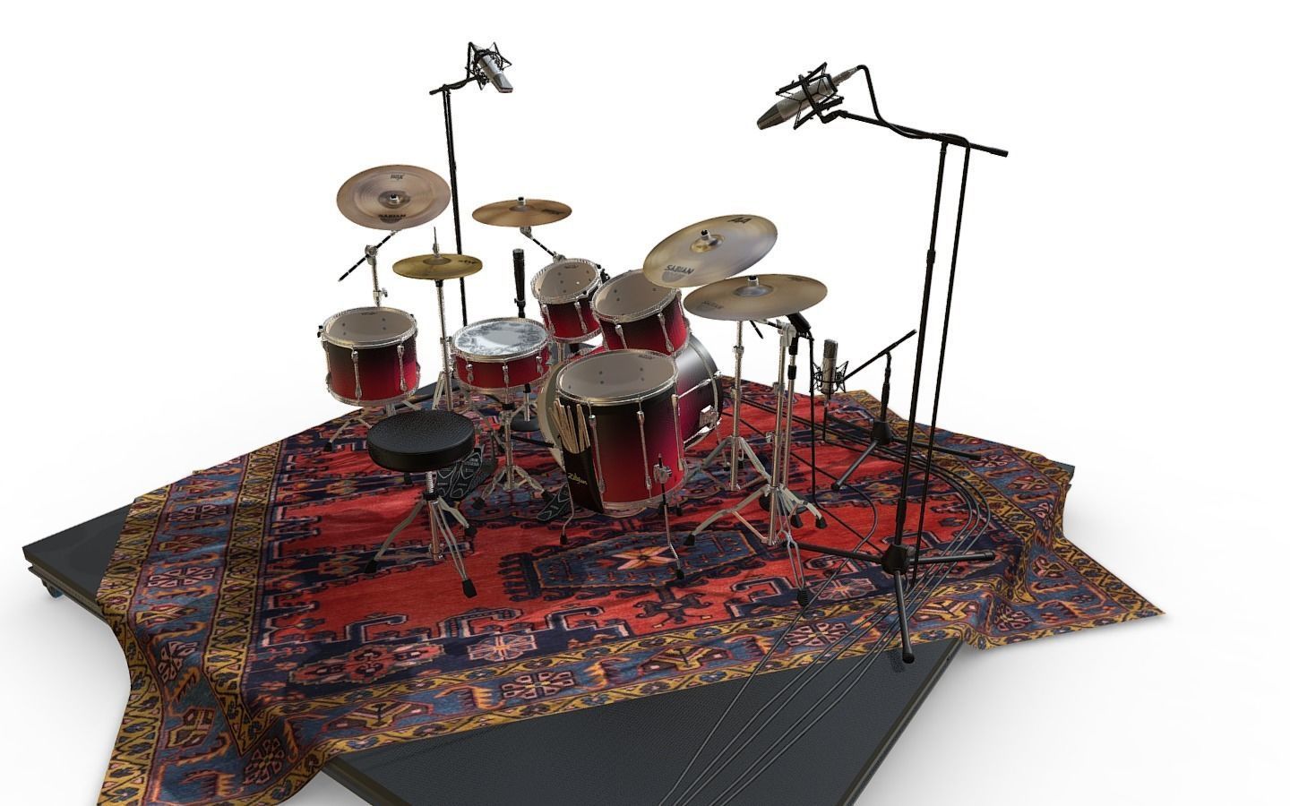 Drum Kit TAMA 3D model_2