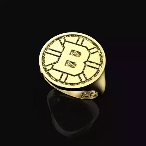 Boston Bruins Signet Ring Fan Ring Hockey NHL 3D print model