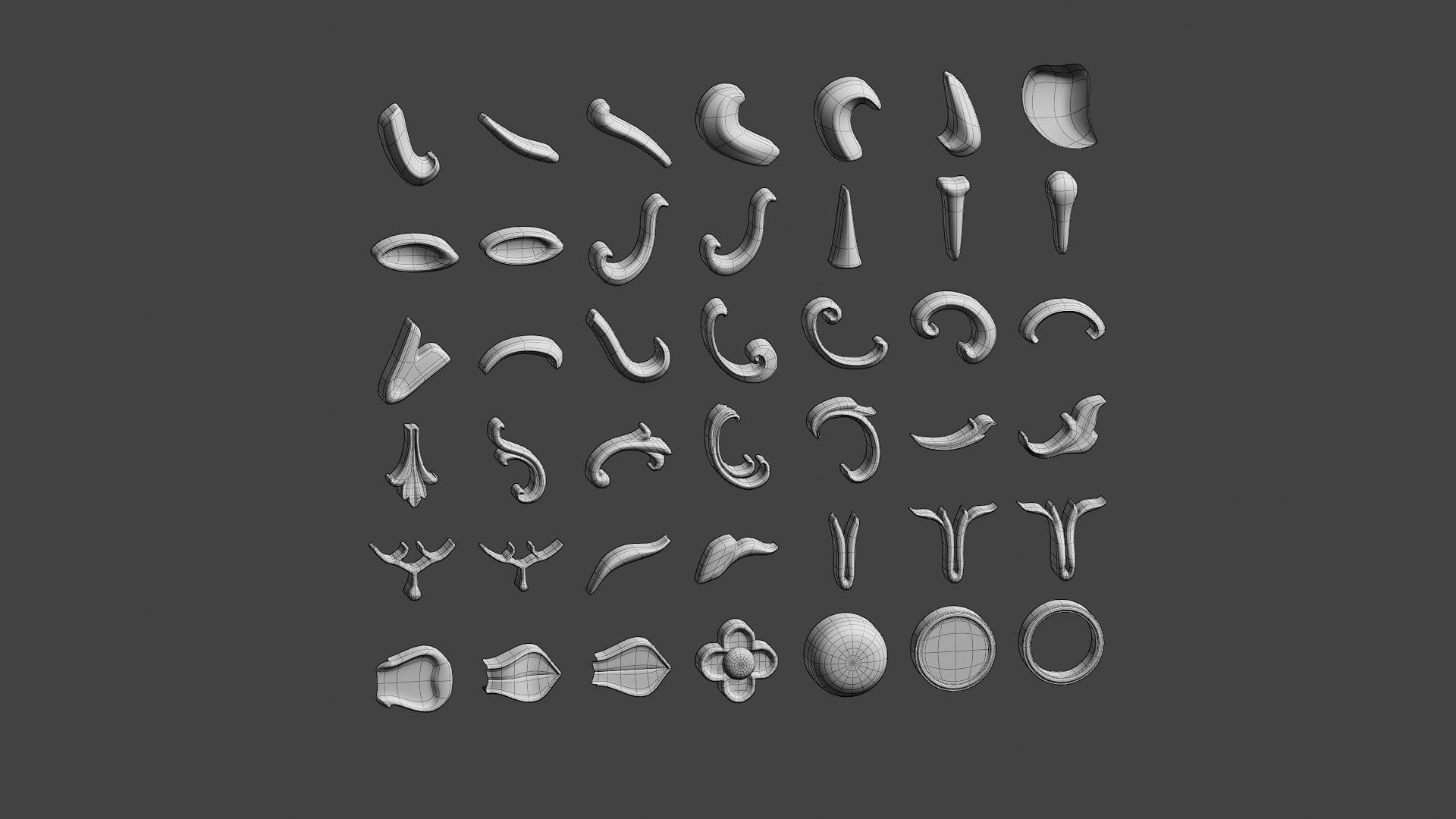 40 Ornament Kitbash Vol 01 3D model_12