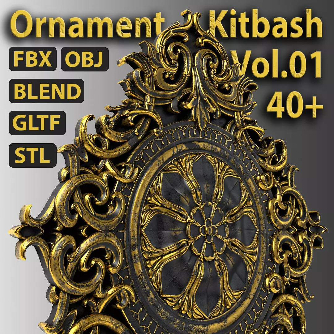 40 Ornament Kitbash Vol 01 3D model_0