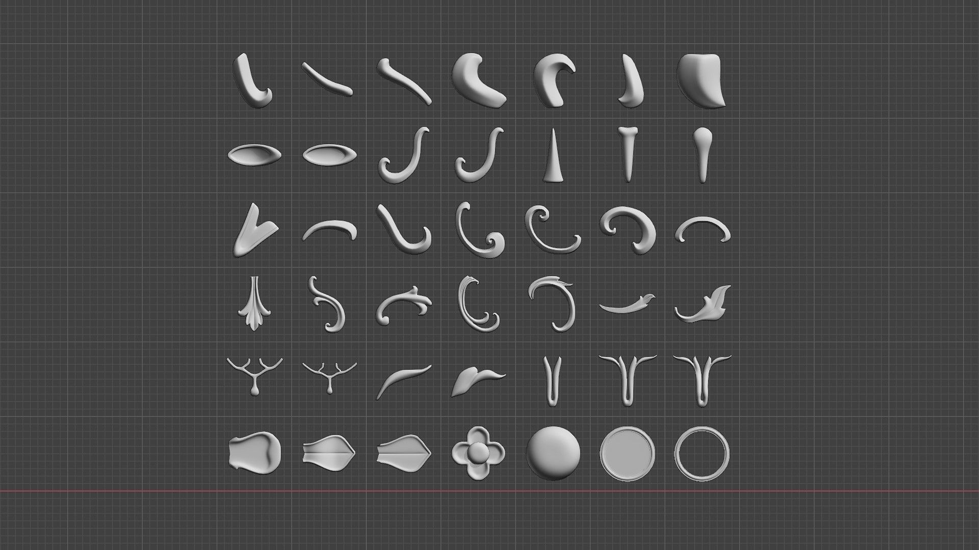 40 Ornament Kitbash Vol 01 3D model_8