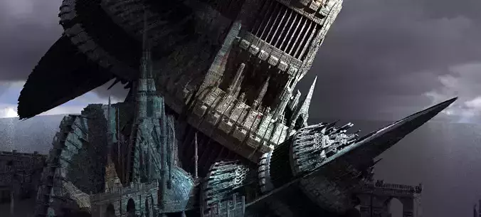 Covenant  Skyscraper Huge Alien 3D model