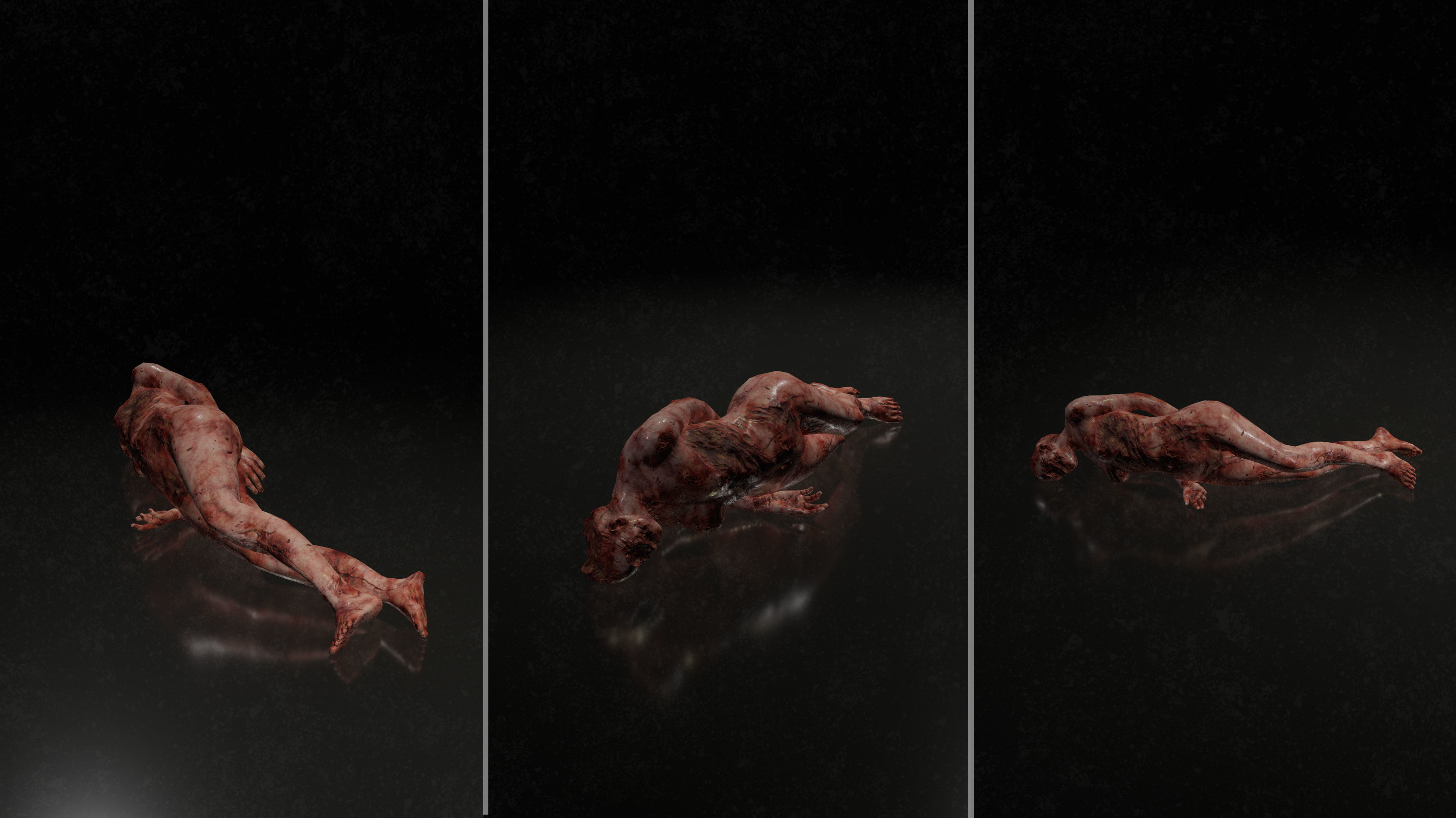 Horror Assets - Female Corpses Pack Low-poly 3D model_12