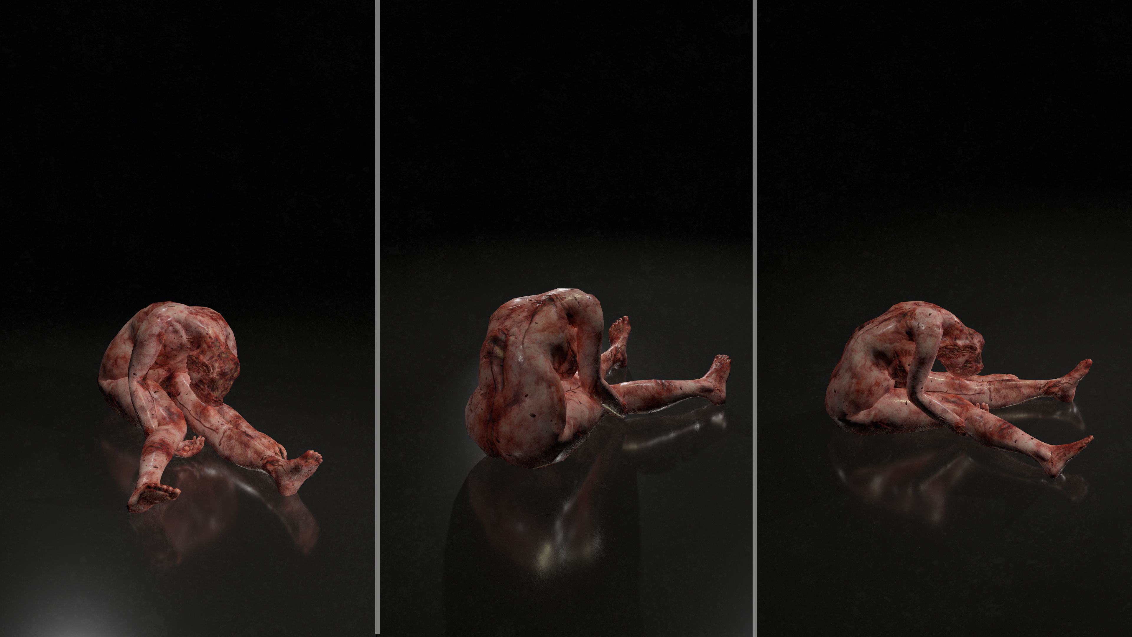 Horror Assets - Female Corpses Pack Low-poly 3D model_9