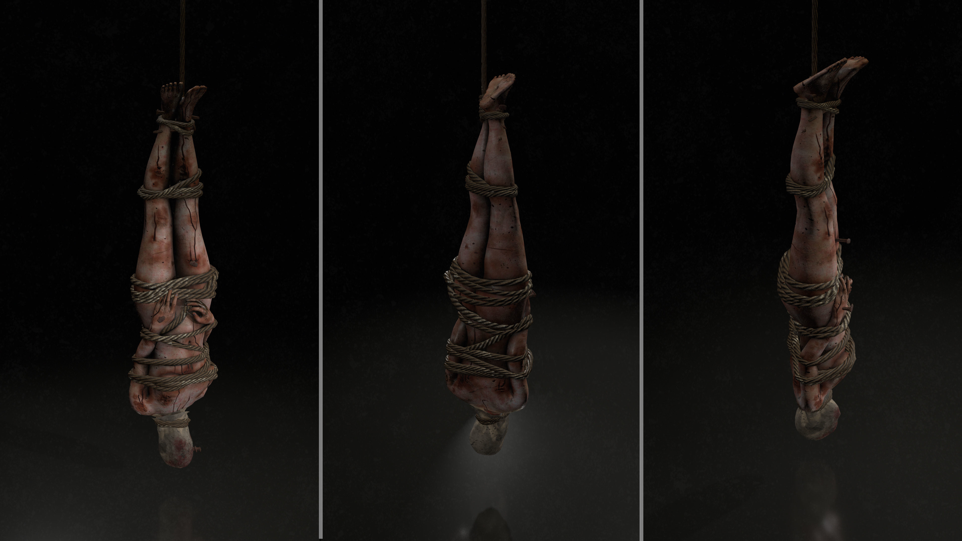 Horror Assets - Female Corpses Pack Low-poly 3D model_2