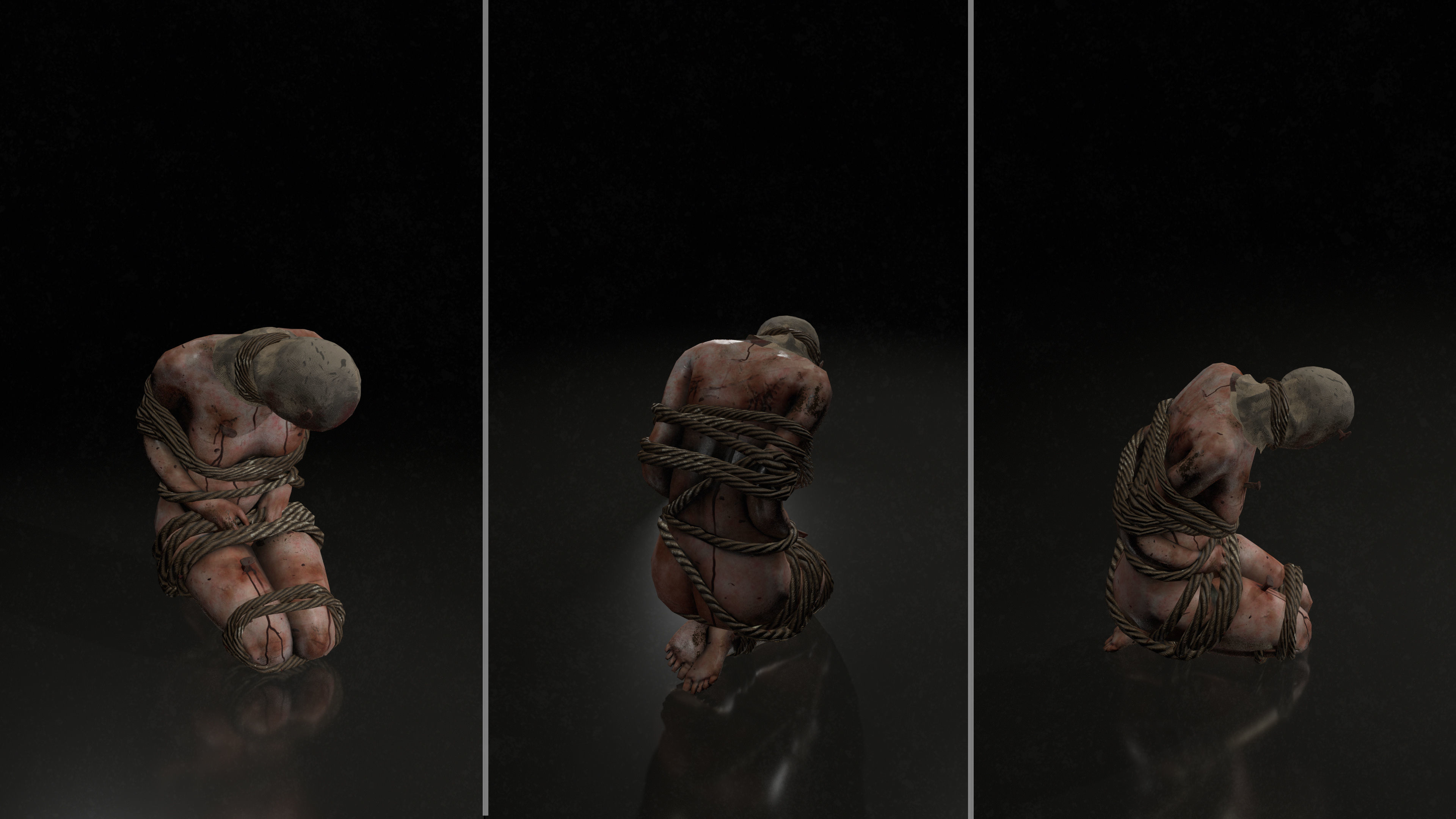 Horror Assets - Female Corpses Pack Low-poly 3D model_6