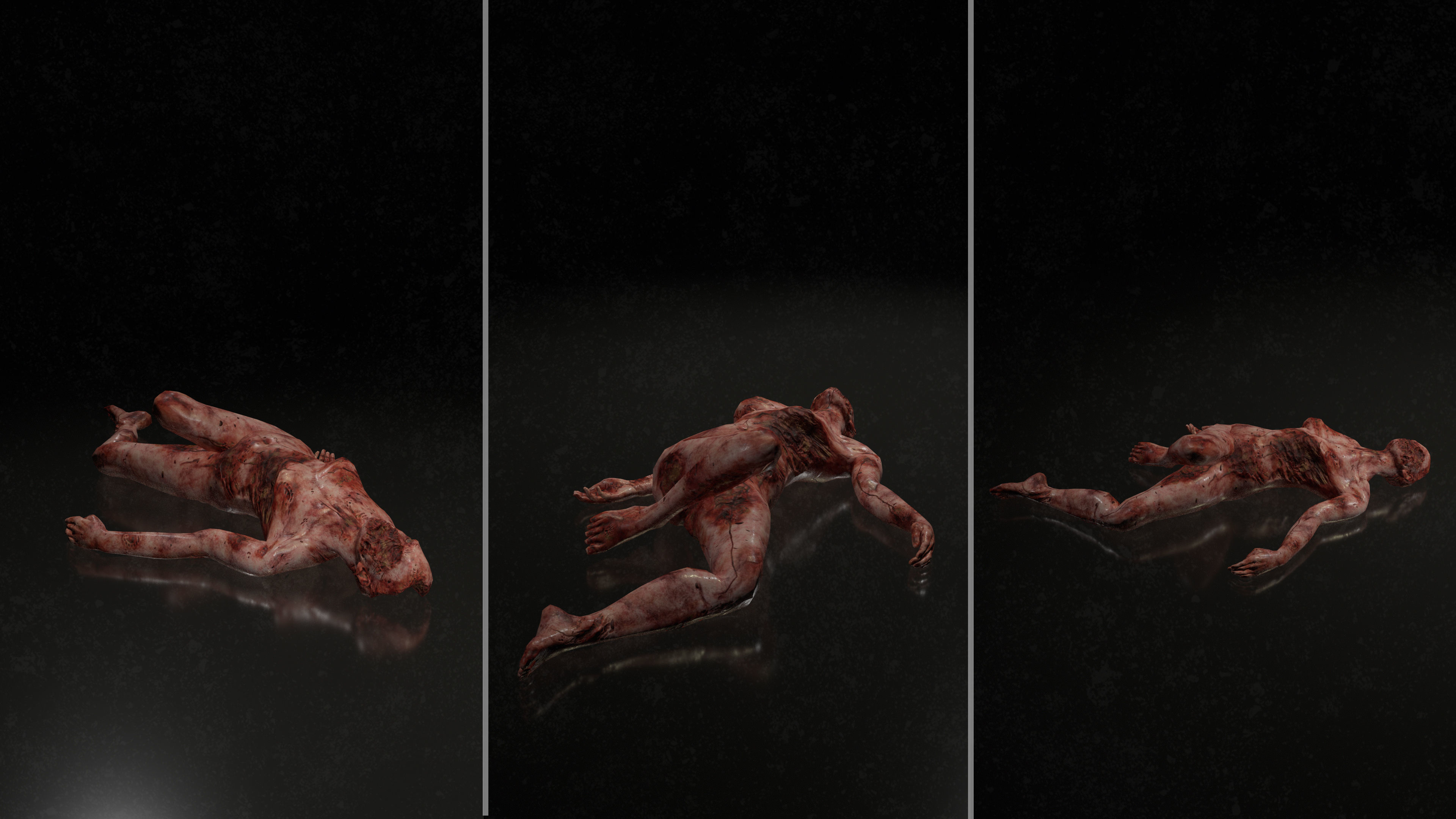 Horror Assets - Female Corpses Pack Low-poly 3D model_11