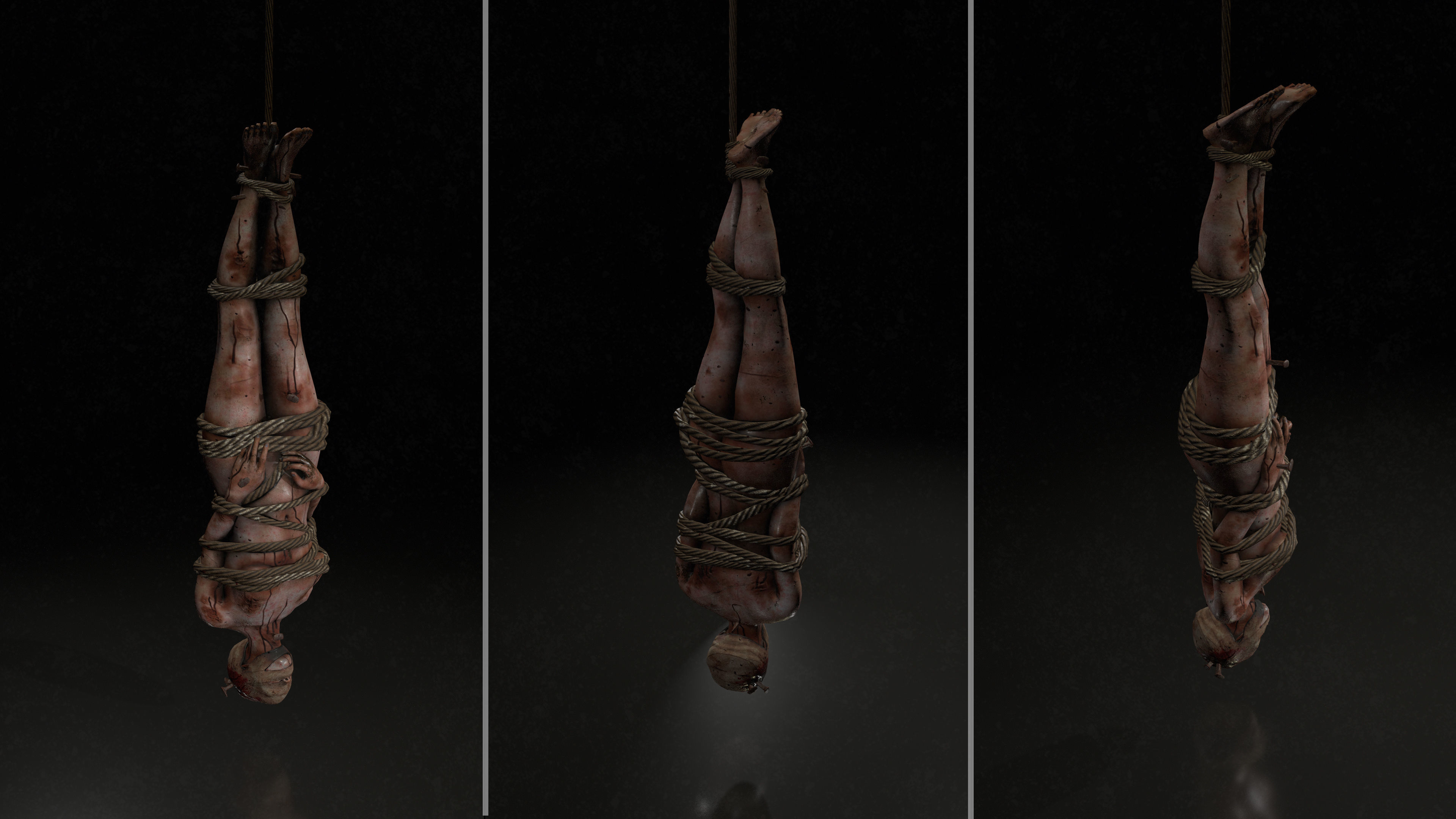 Horror Assets - Female Corpses Pack Low-poly 3D model_1
