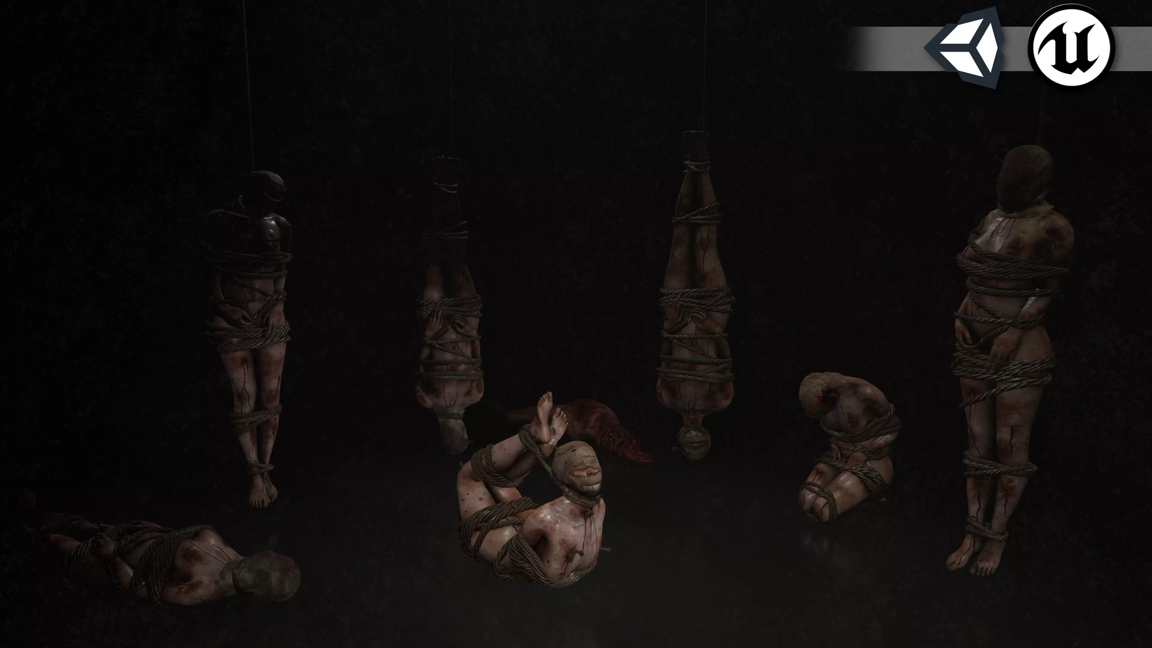 Horror Assets - Female Corpses Pack Low-poly 3D model_0