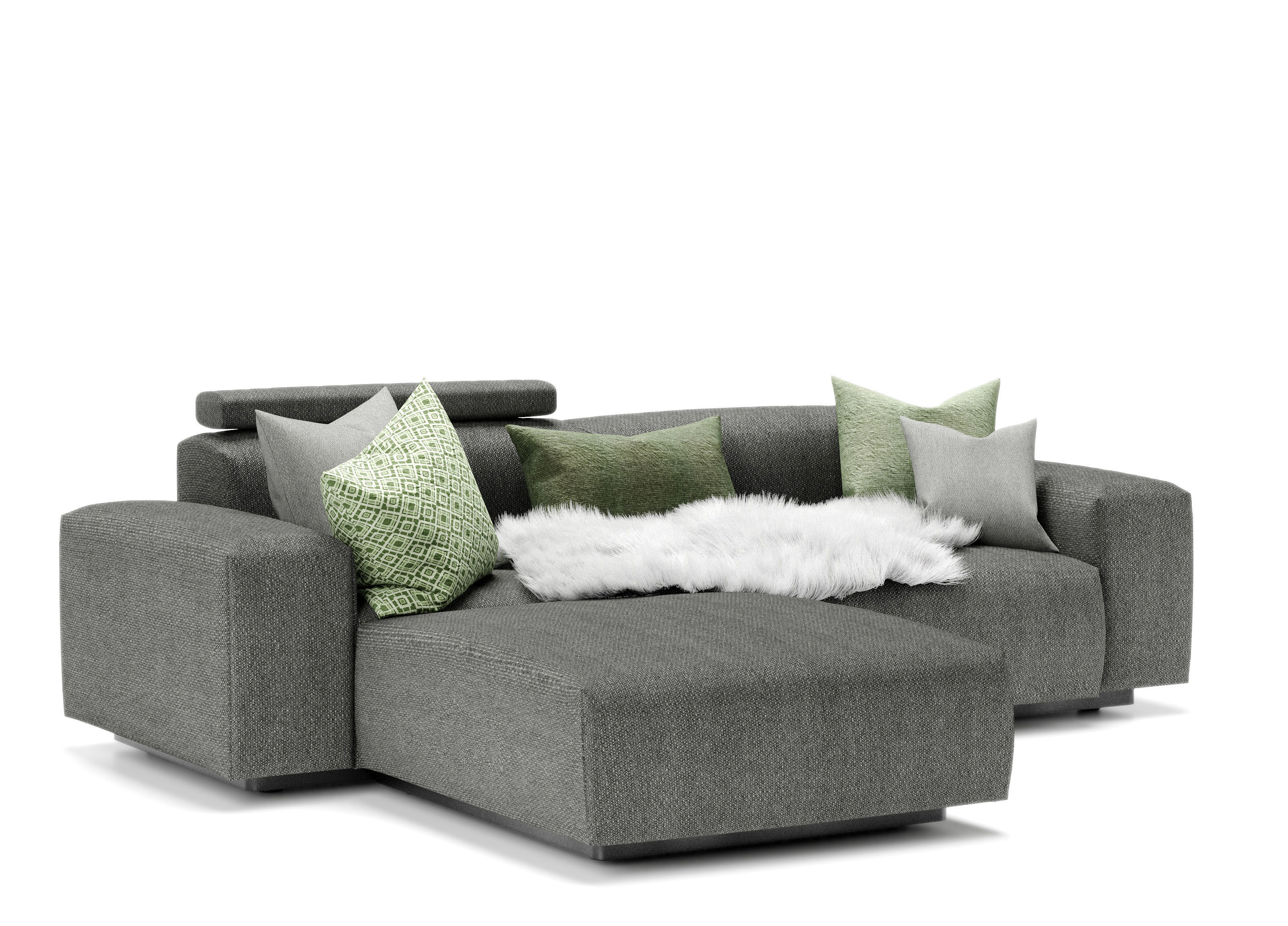 Vitra Soft Modular Sofa Two-Seater 3D model_3